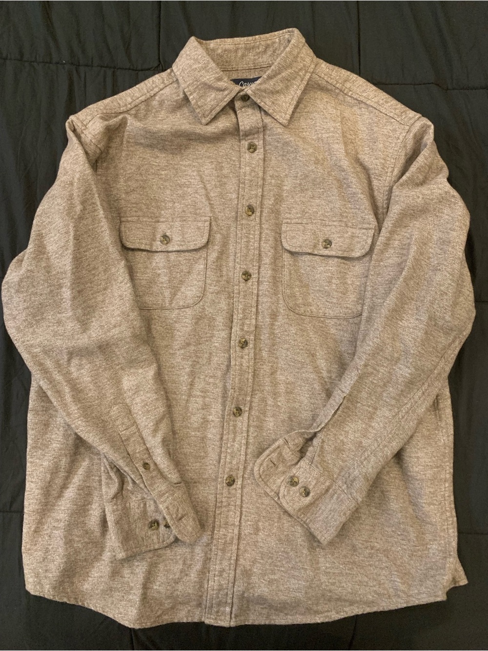 Roundtree & Yorke Casuals Taupe Knit Shirt
